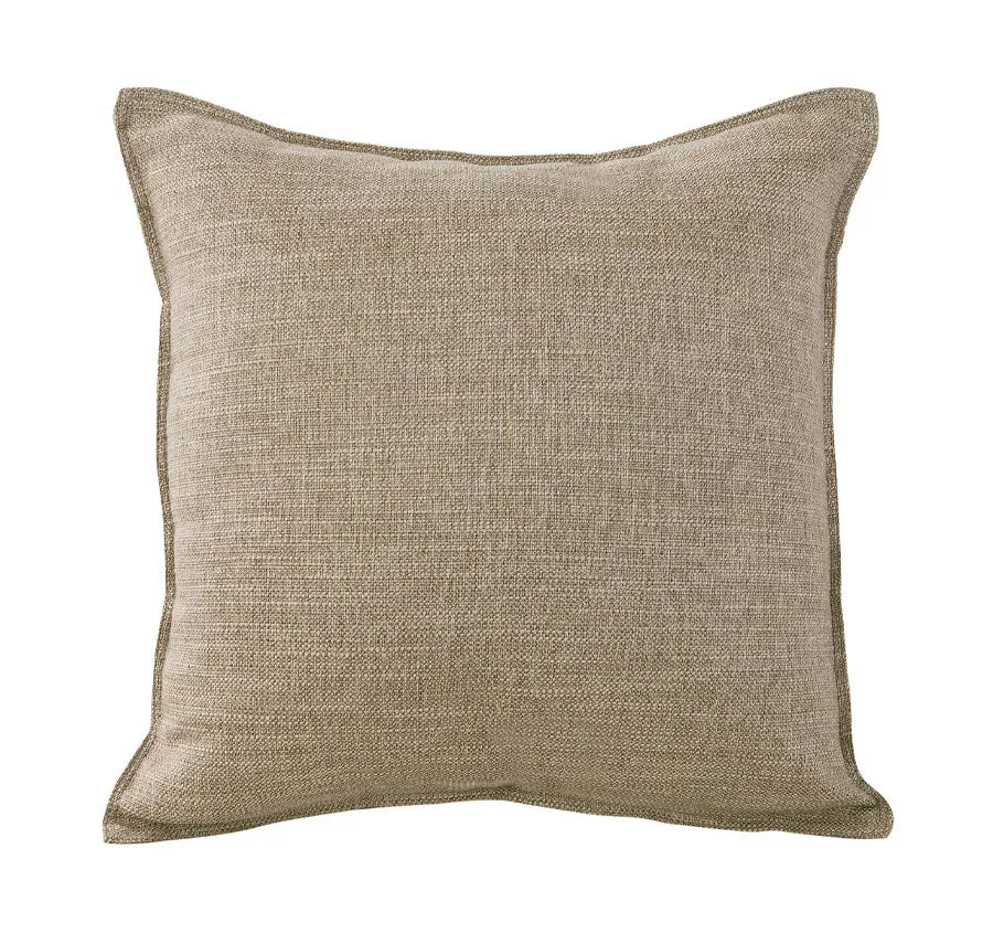 Linen Look 44x44cm Filled Cushion Sand