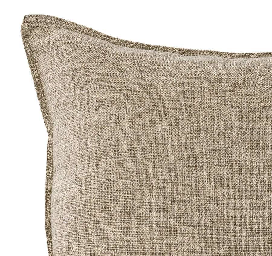 Linen Look 44x44cm Filled Cushion Sand