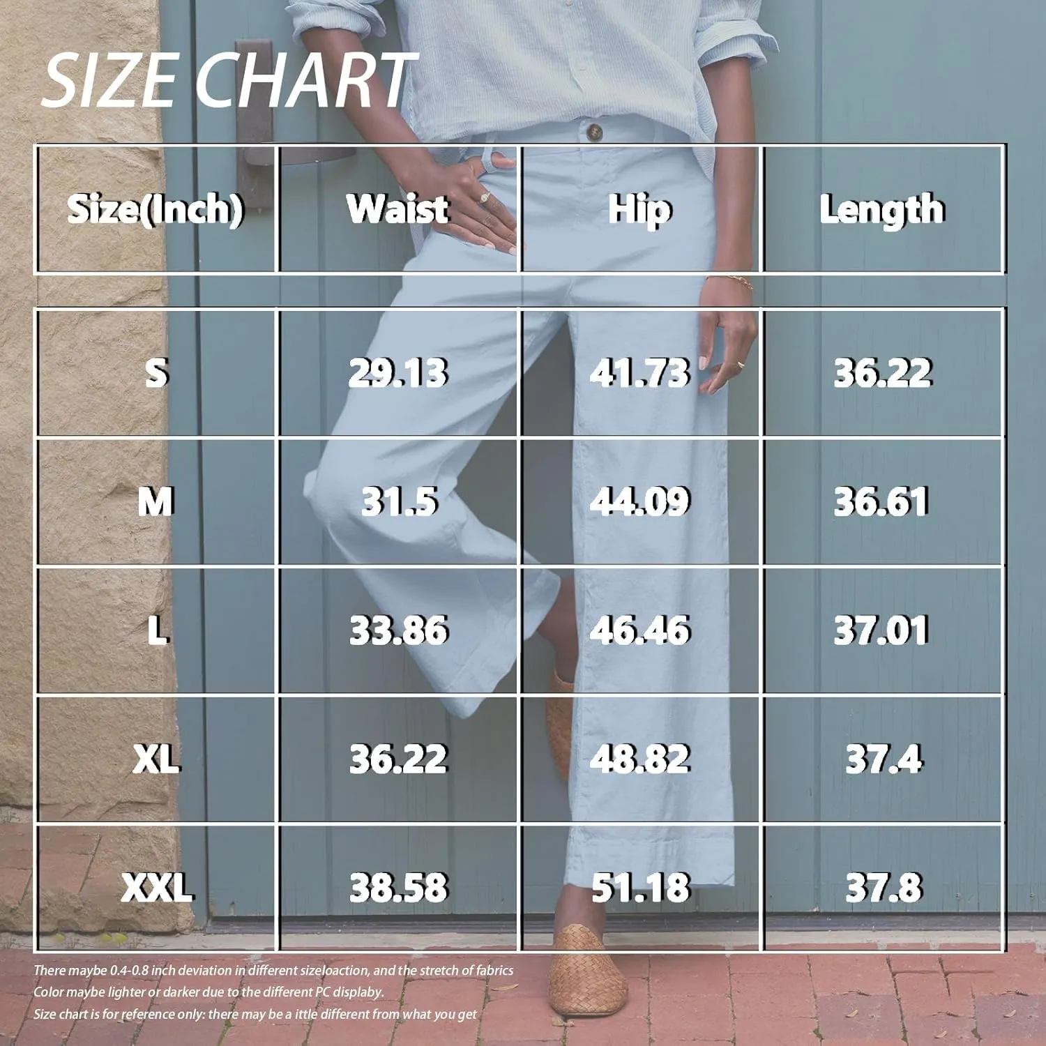 Linen Pants for Women, Linen Women's Straight Leg Casual Pants Peasant Summer