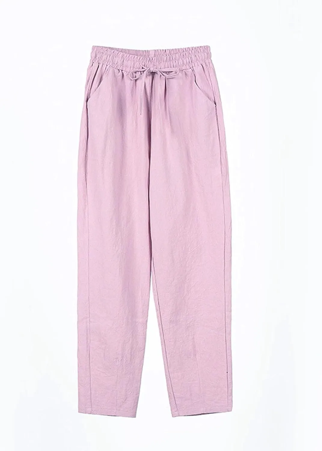 Linen Pants for Women, Peasant Pants Casual Linen Straight Leg Print Trendy