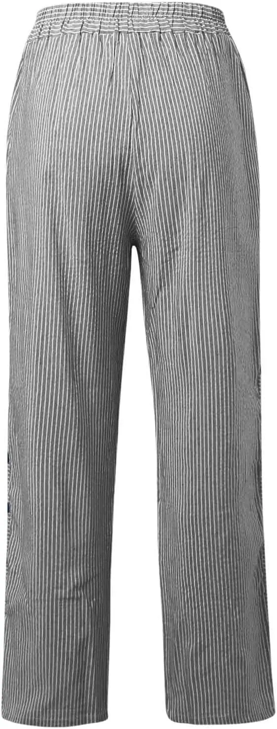 Linen Pants for Women, Peasant Pants Casual Straight Leg Linen Breathable Lounge