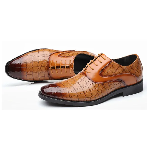 Luxury Men's Leather Oxford Casual Dress Shoes