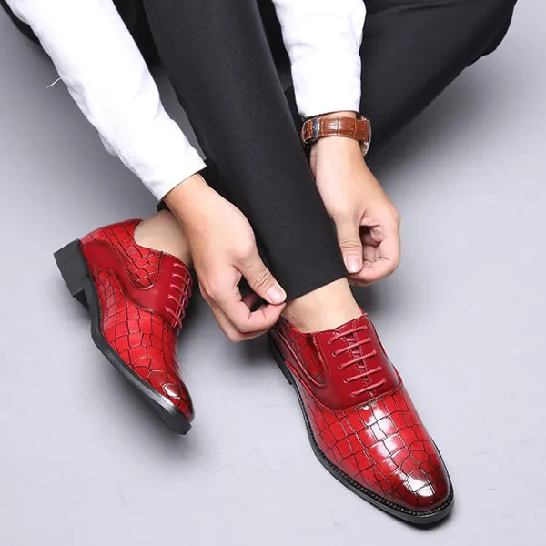 Luxury Men's Leather Oxford Casual Dress Shoes