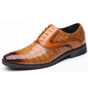 Luxury Men's Leather Oxford Casual Dress Shoes