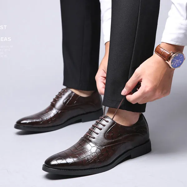 Luxury Men's Leather Oxford Casual Dress Shoes