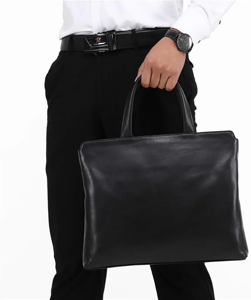 Men's Bag Handbag Leather Men's Computer Bag Cowhide 15 Inch Business Large Capacity Briefcase(37.5 * 4.5 * 29cm)