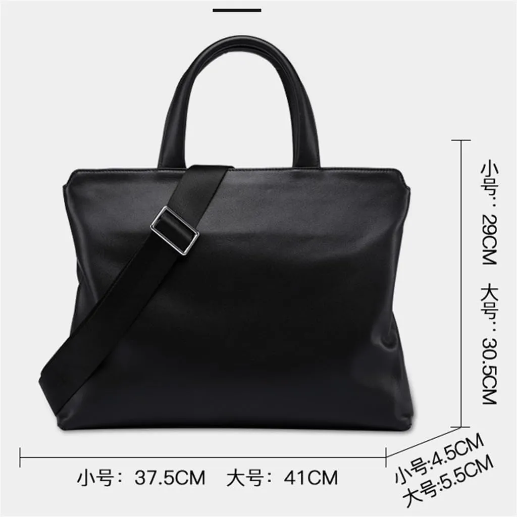 Men's Bag Handbag Leather Men's Computer Bag Cowhide 15 Inch Business Large Capacity Briefcase(41 * 5.5 * 30cm)