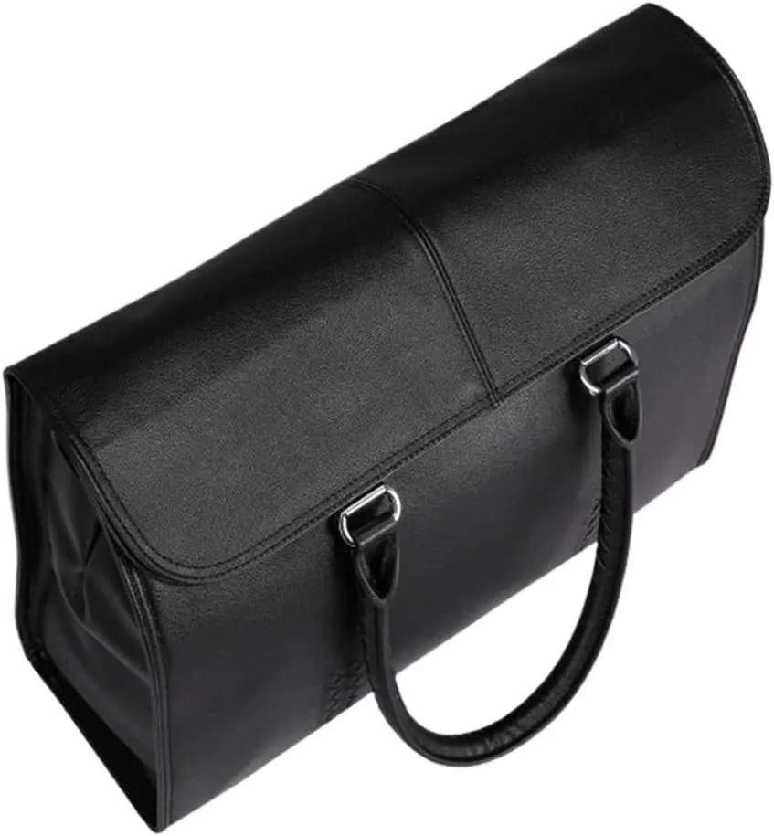 Men's Bags Leather Large-Capacity Business Briefcase 15-inch Cowhide Computer Bag Hand-Woven Men's Handbags