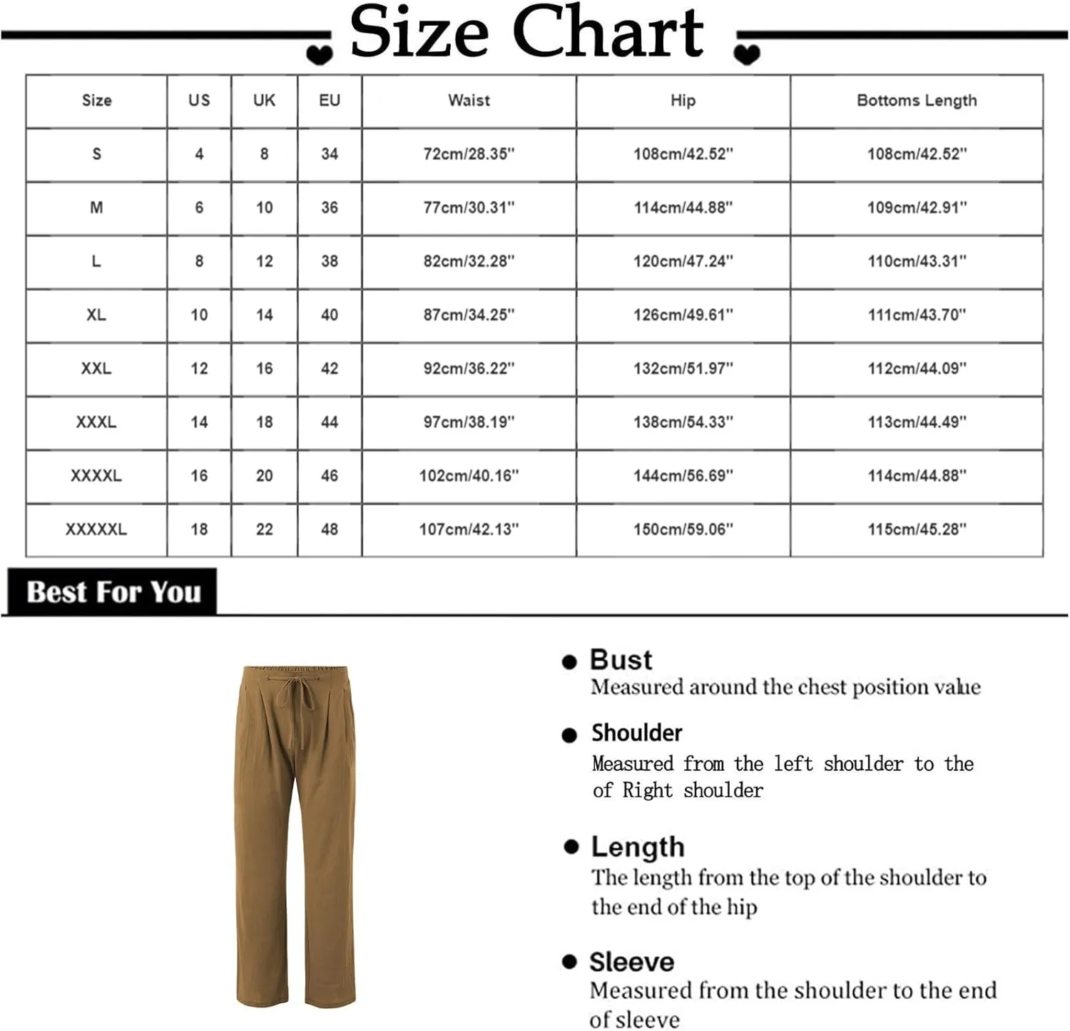 Mens Casual Linen Pants Plus Size Lightweight Beach Vacation Pants Solid Straight Slacks Drawstring Elastic Trousers