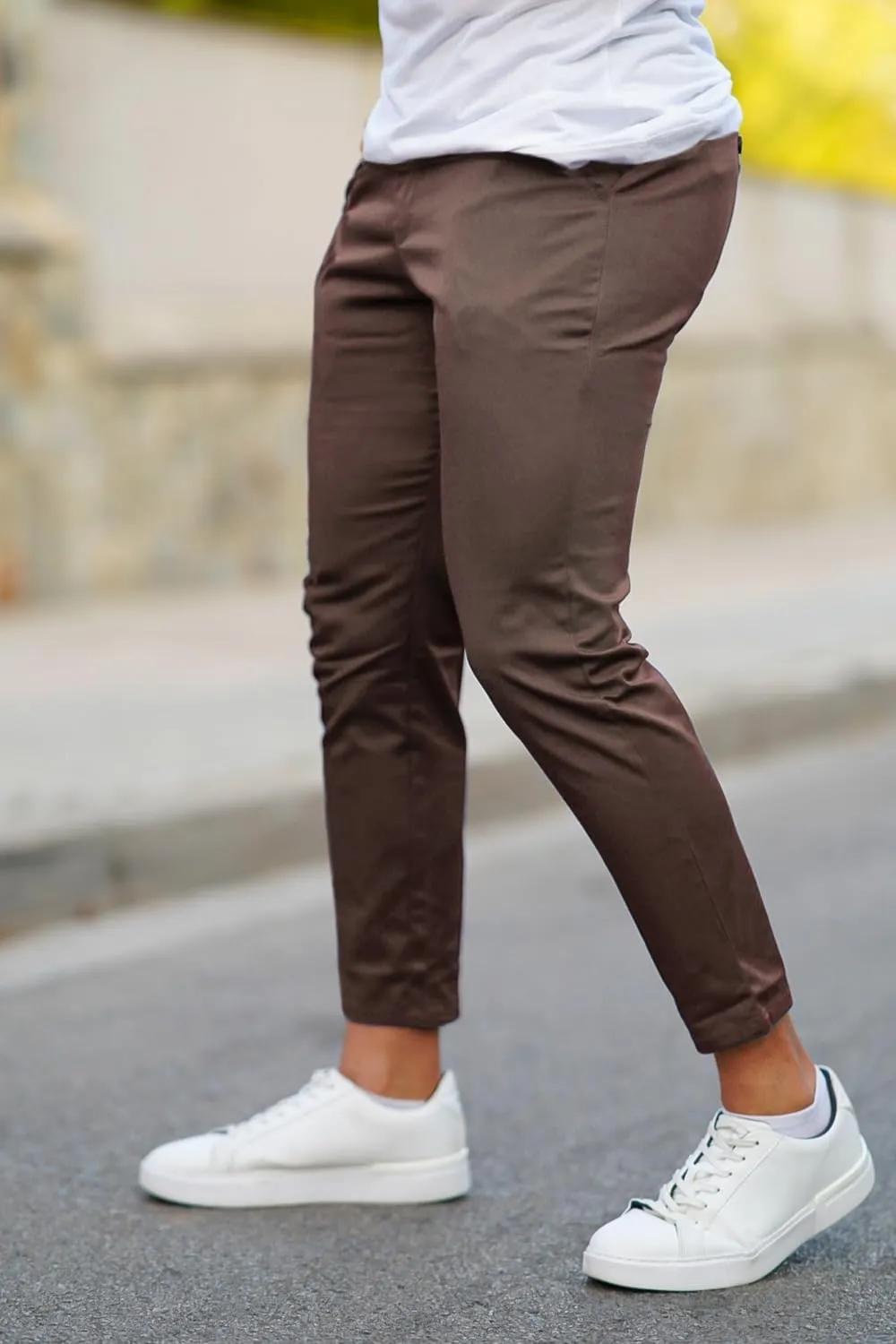Mens Dress Pants Slim Fit Stretch Fashion Plaid Pant Skinny Leg