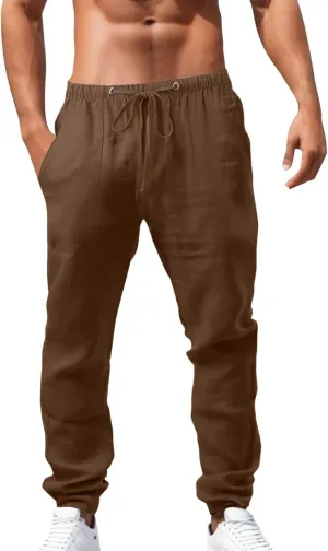 Men's Fashion Running Pant Workout Gym Track Pants Golf Sweatpants Drawstring Joggers Multi-Pocket Trousers Chino Pant Men Mens Sweatpants
