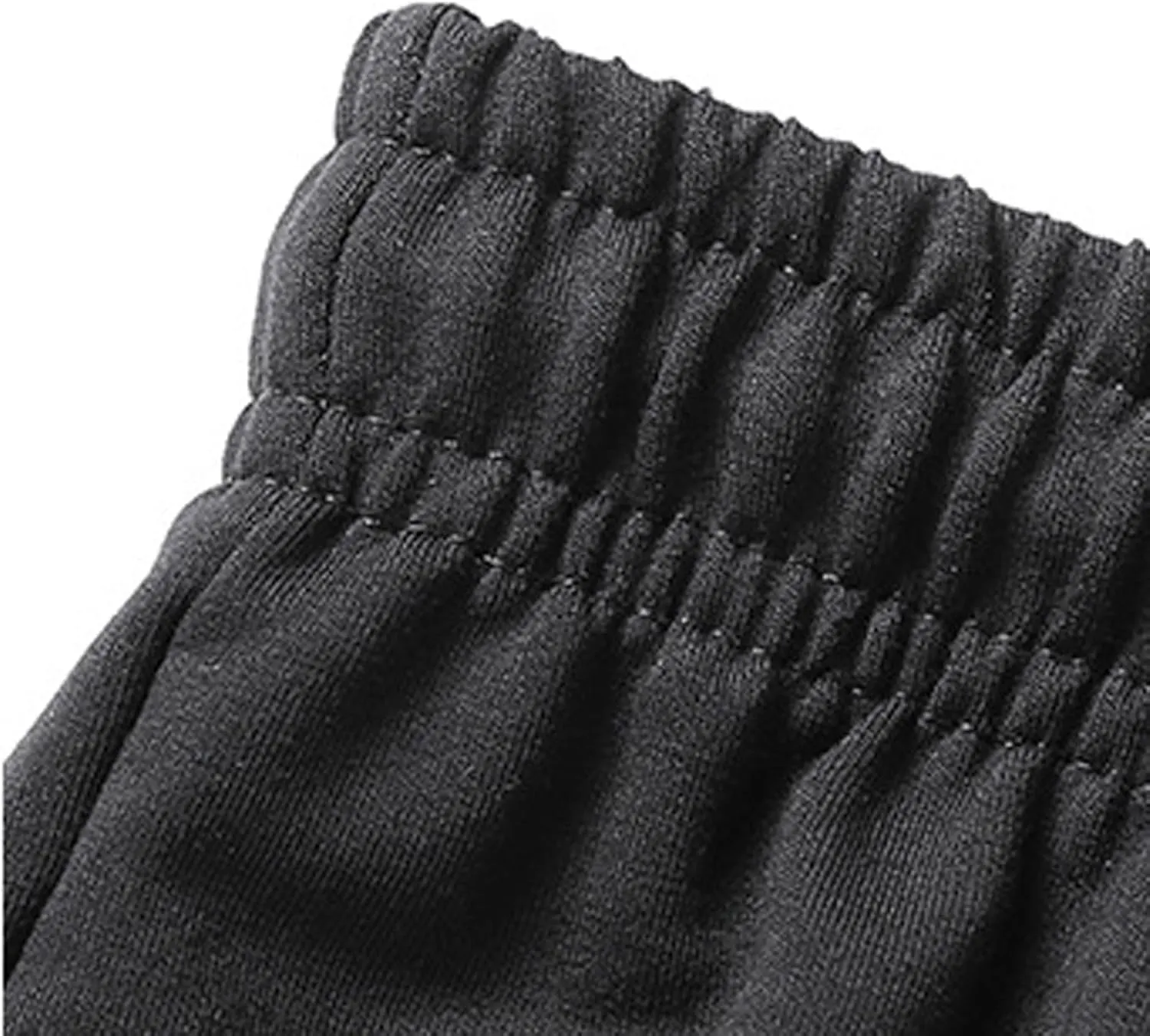 Men's Fleece Lined Pants Tapered Joggers Sweatpants with Zip Pockets Slim Fit Pants Workout Running Gym Sweat Pants