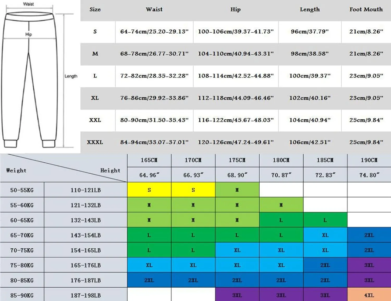Men's Joggers Heavyweight Cargo Fleece Sweatpants Stretch Elastic Waist Trousers Drawstring Loose Pants with Pockets