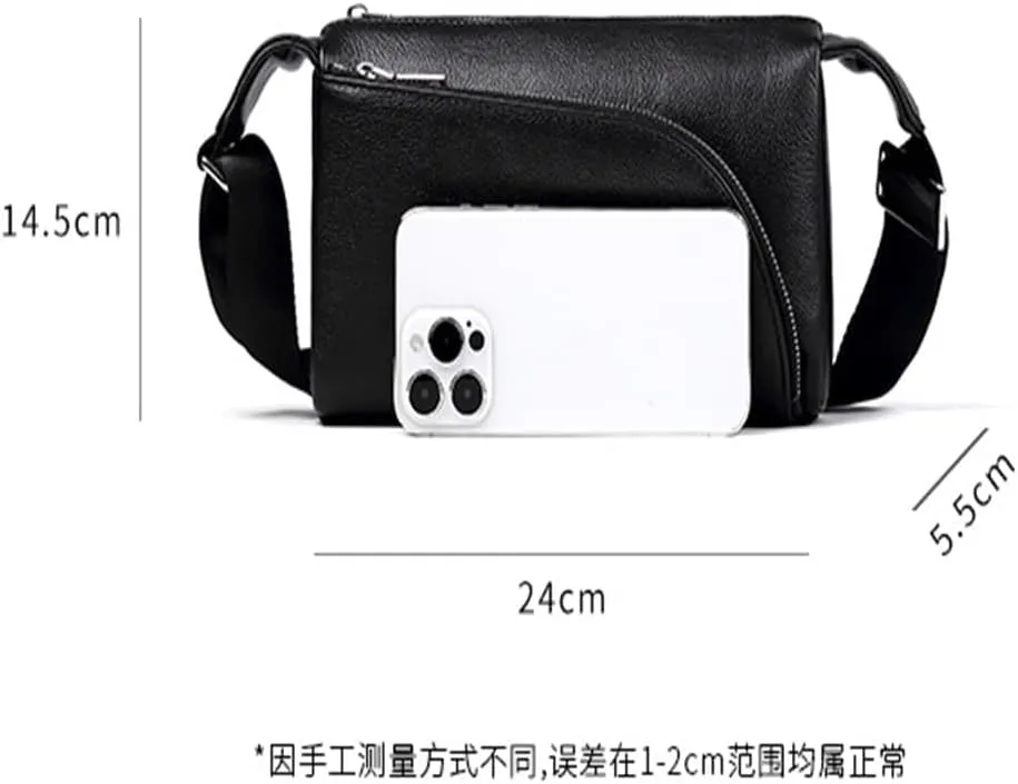 Men's Shoulder Bag Sports Bag Leather Crossbody Soft Leather Cowhide Backpack Casual Vertical Models