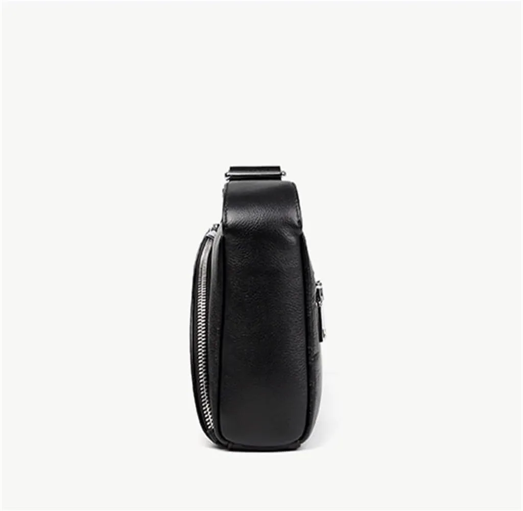 Men's Shoulder Bag Sports Bag Leather Crossbody Soft Leather Cowhide Backpack Casual Vertical Models