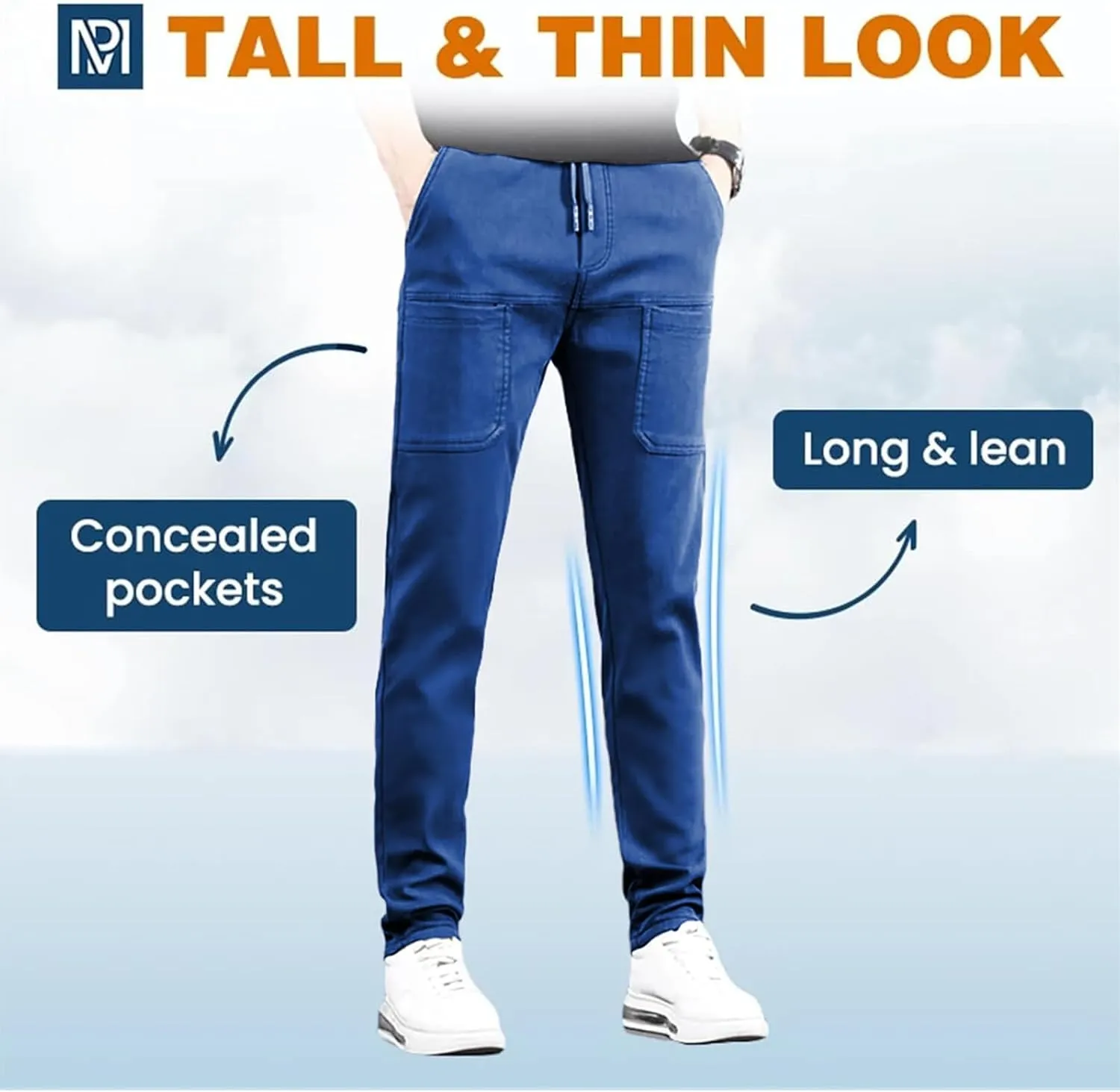 Mens Stretch Cargo Pants Straight Leg Slim Fit Multi Pockets Trousers Elastic Waist Casual Sweatpants High Stretchy