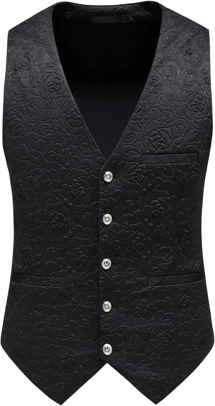 Men's Suits 3 Piece Set Tuxedo Blazer Vest and Pants Slim Skinny Fit Formal Suit for Wedding Prom Black White Red Blue