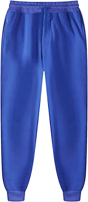 Mens Sweatpants Joggers Pants Man Heavyweight Fleece Cargo Sweatpants Elastic Waist Drawstring Straight Leg Athletic