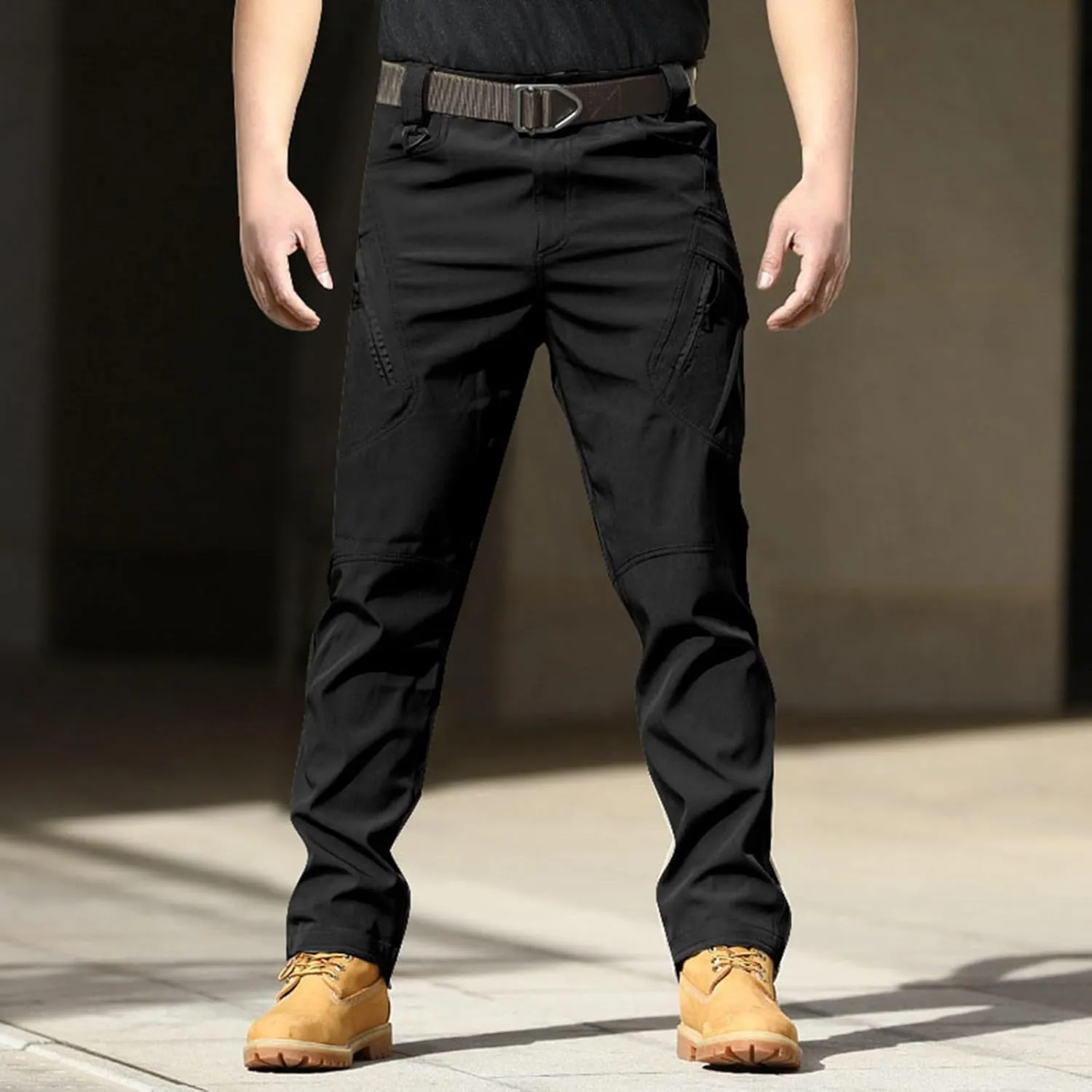 Men's Tactical Pants Classic Fit Cargo Pants Joggers Running Workout Gym Track Golf Pants Work Trousers