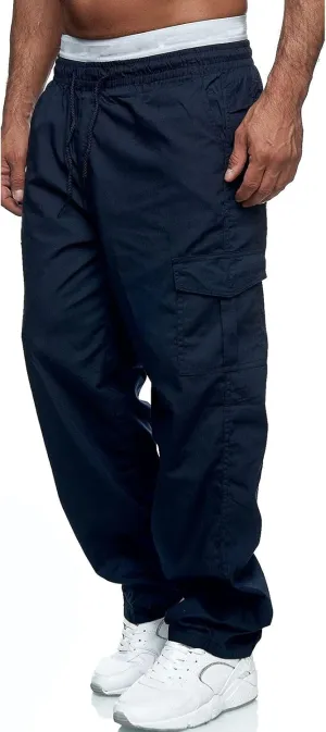 Mens Workout Cargo Sweatpants Tactical Pant Rip-Stop Hiking Pants Men Trouser Drawstring Work Joggers Men's Sweatpant