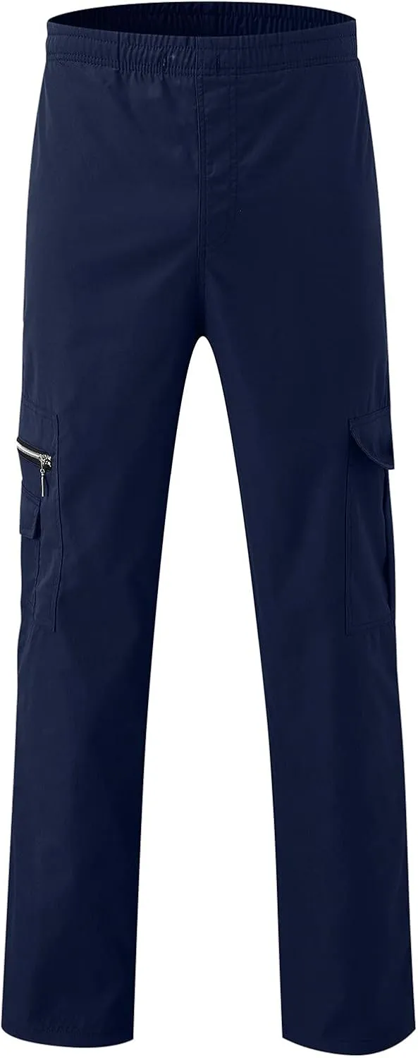 Mens Workout Cargo Sweatpants Tactical Pant Rip-Stop Hiking Pants Men Trouser Drawstring Work Joggers Men's Sweatpant