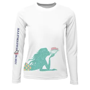 Mermaid Girl's Long Sleeve UPF 50  Dry-Fit Shirt