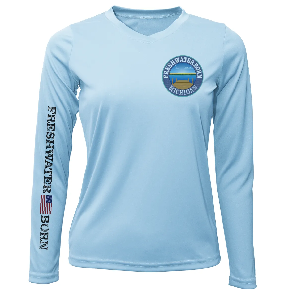 Michigan Freshwater Born "Surrender The Booty" Women's Long Sleeve UPF 50  Dry-Fit Shirt