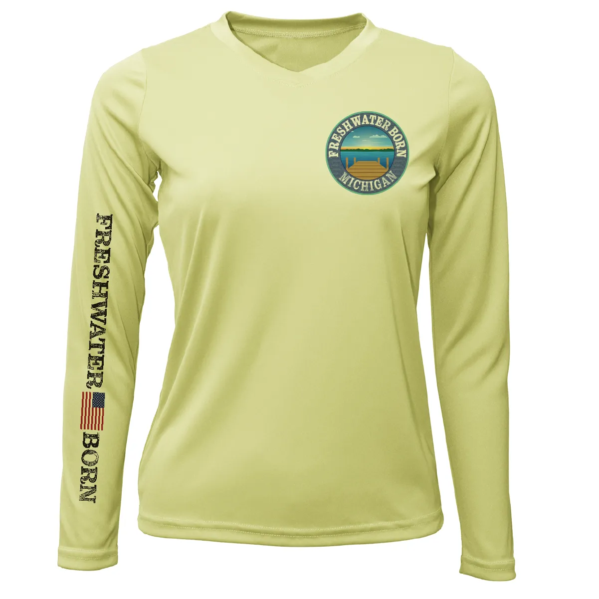 Michigan Freshwater Born "Surrender The Booty" Women's Long Sleeve UPF 50  Dry-Fit Shirt