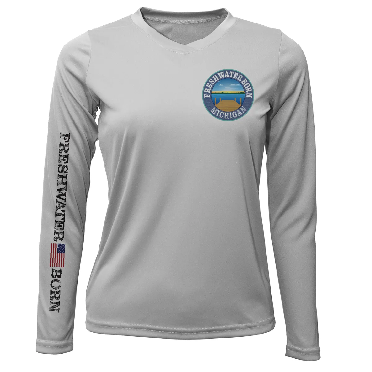 Michigan Freshwater Born "Surrender The Booty" Women's Long Sleeve UPF 50  Dry-Fit Shirt