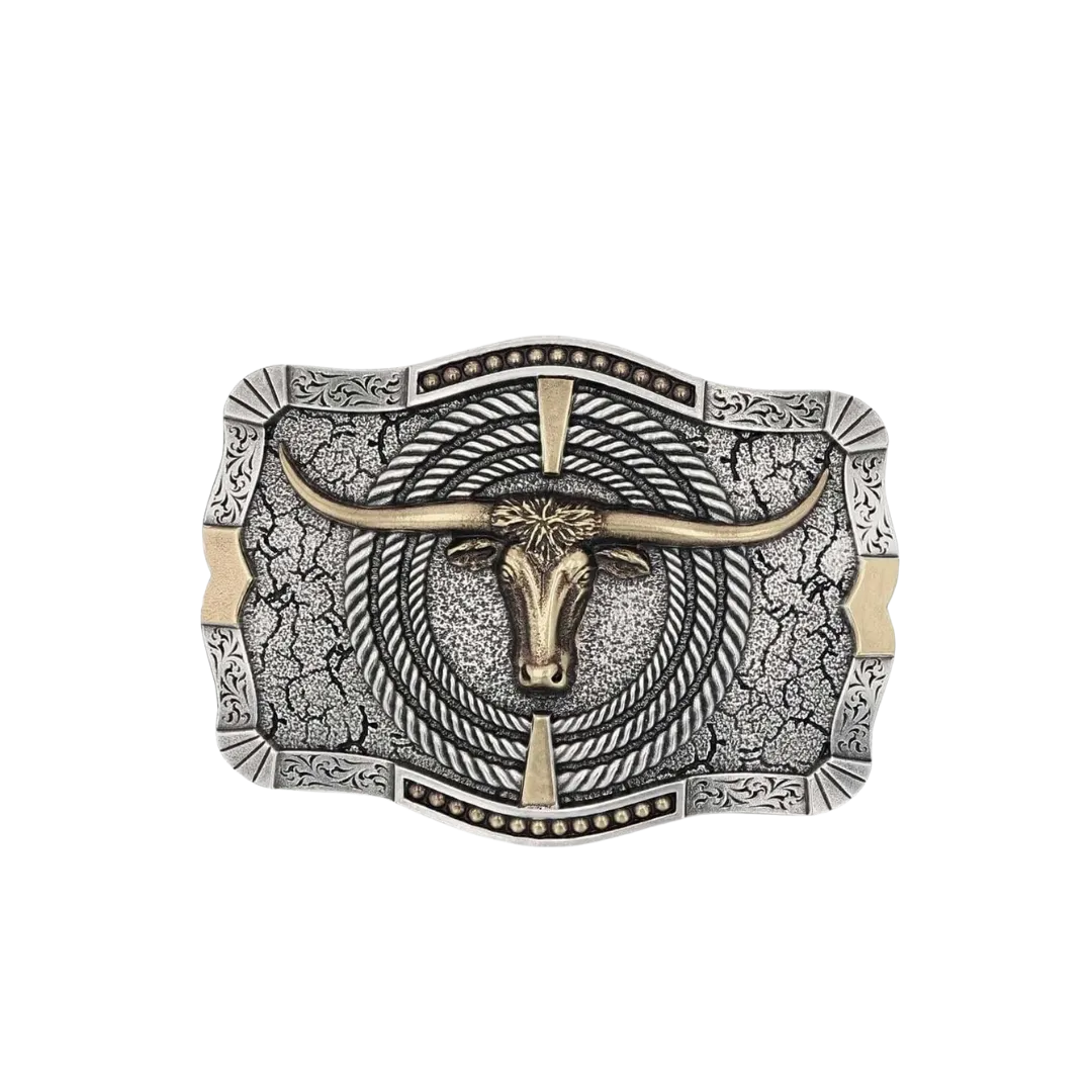 Montana Men's Silversmiths Ropin Ready Longhorn Attitude Buckle