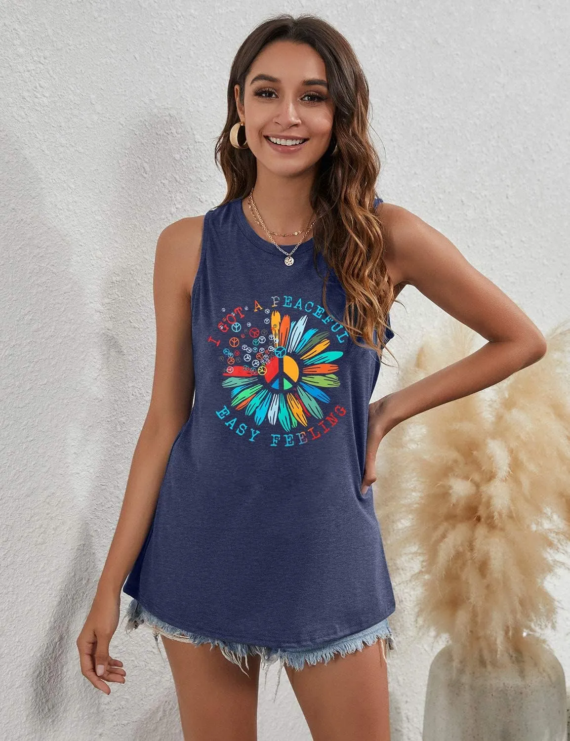 Mountain Sunrise Tank Tops Women Hiking Mountain Sleeveless T Shirt Tees Camping Vest Muscle Shirt