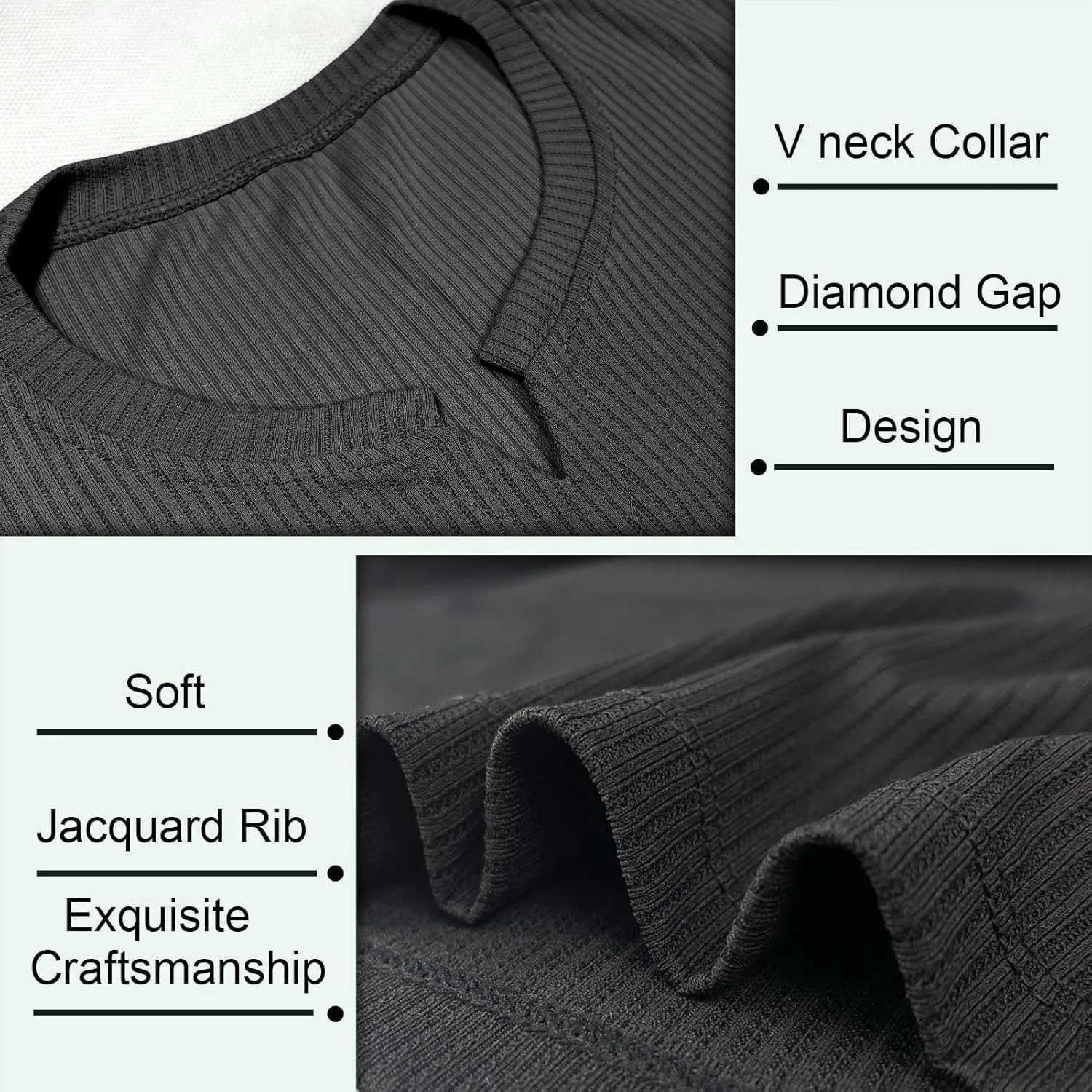 Muscle Cmdr Men's Slim Fit V Neck Casual Shirts Long&Short Sleeve Muscle Henley T-Shirt Stylish Business Top