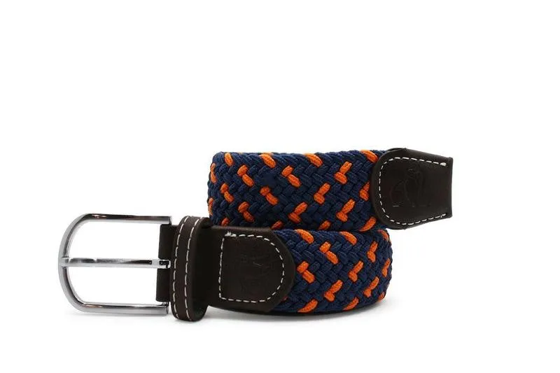 Navy / Orange Spot Woven Belt