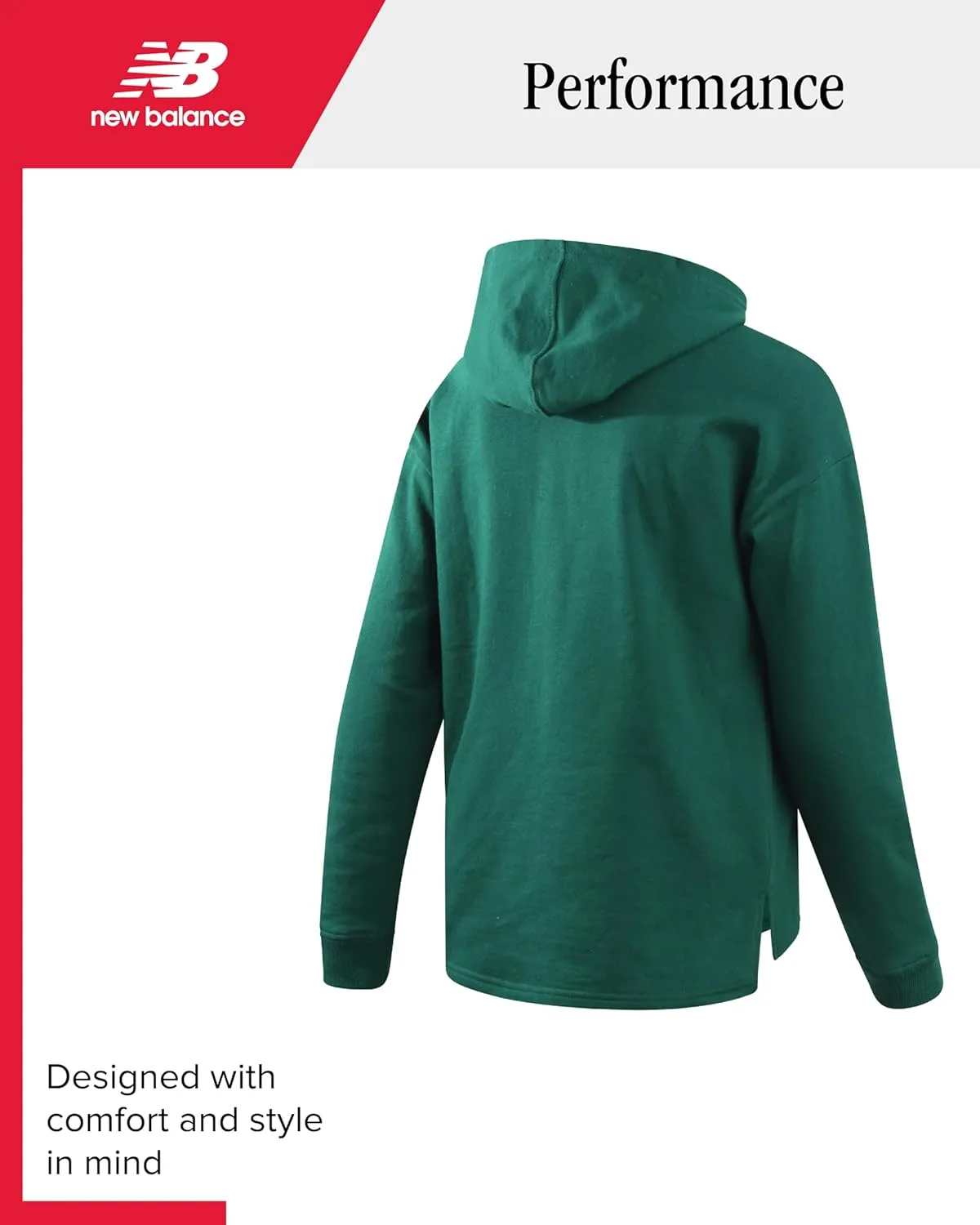 New Balance Girls' Active Hoodie - Casual Basic Fleece Pullover Hoodie Sweatshirt for Girls (7-16)