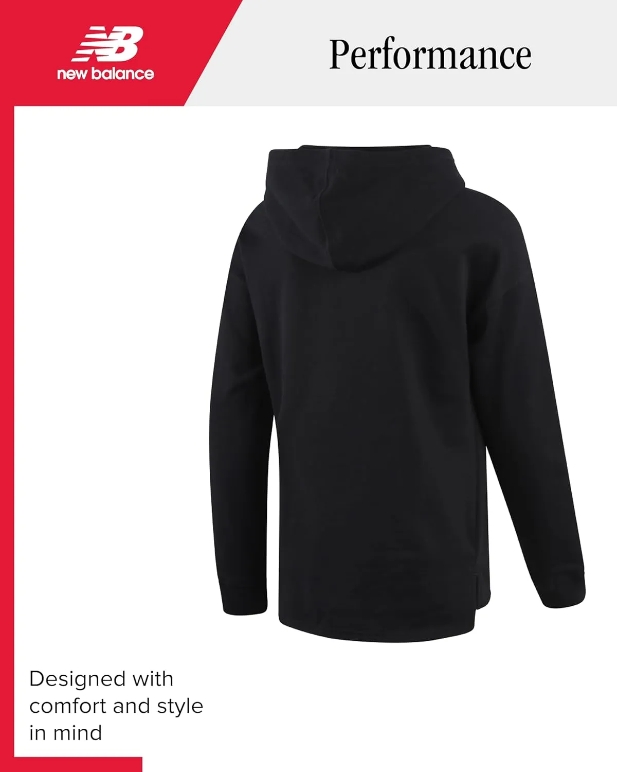 New Balance Girls' Active Hoodie - Casual Basic Fleece Pullover Hoodie Sweatshirt for Girls (7-16)