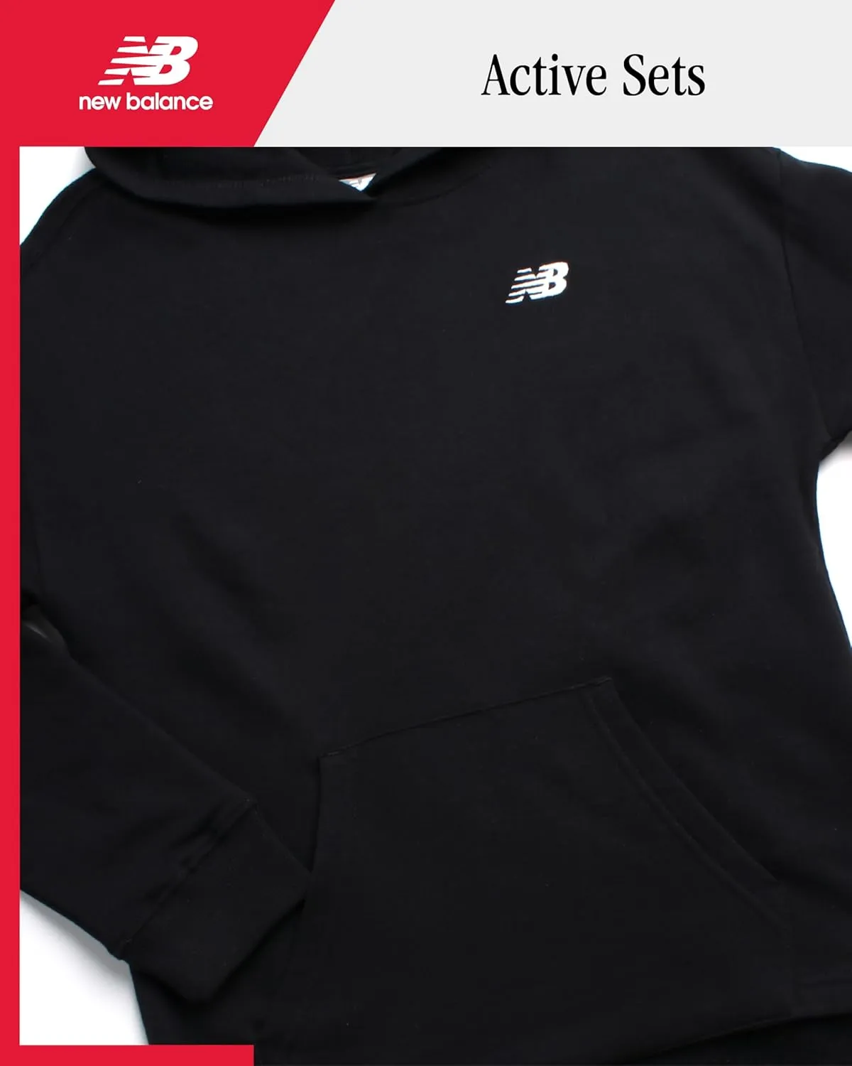 New Balance Girls' Active Hoodie - Casual Basic Fleece Pullover Hoodie Sweatshirt for Girls (7-16)