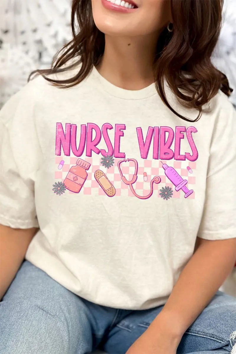 Nurse Vibes Combed Cotton T-Shirt