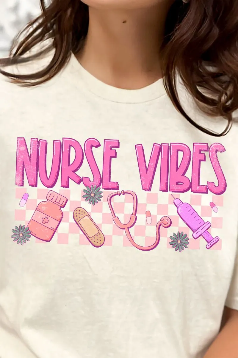Nurse Vibes Combed Cotton T-Shirt