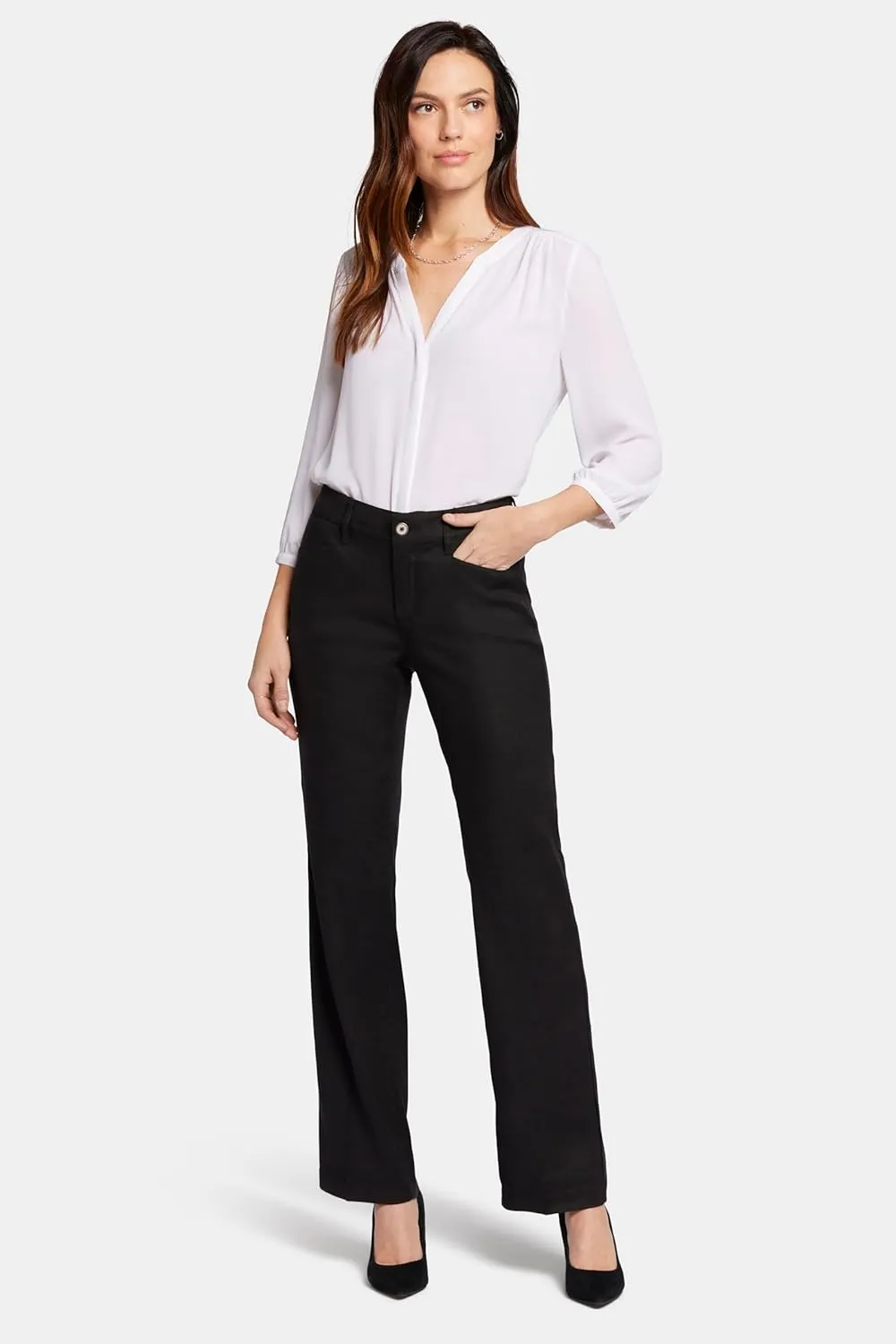 NYDJ Women's Trouser Pants In Stretch Linen