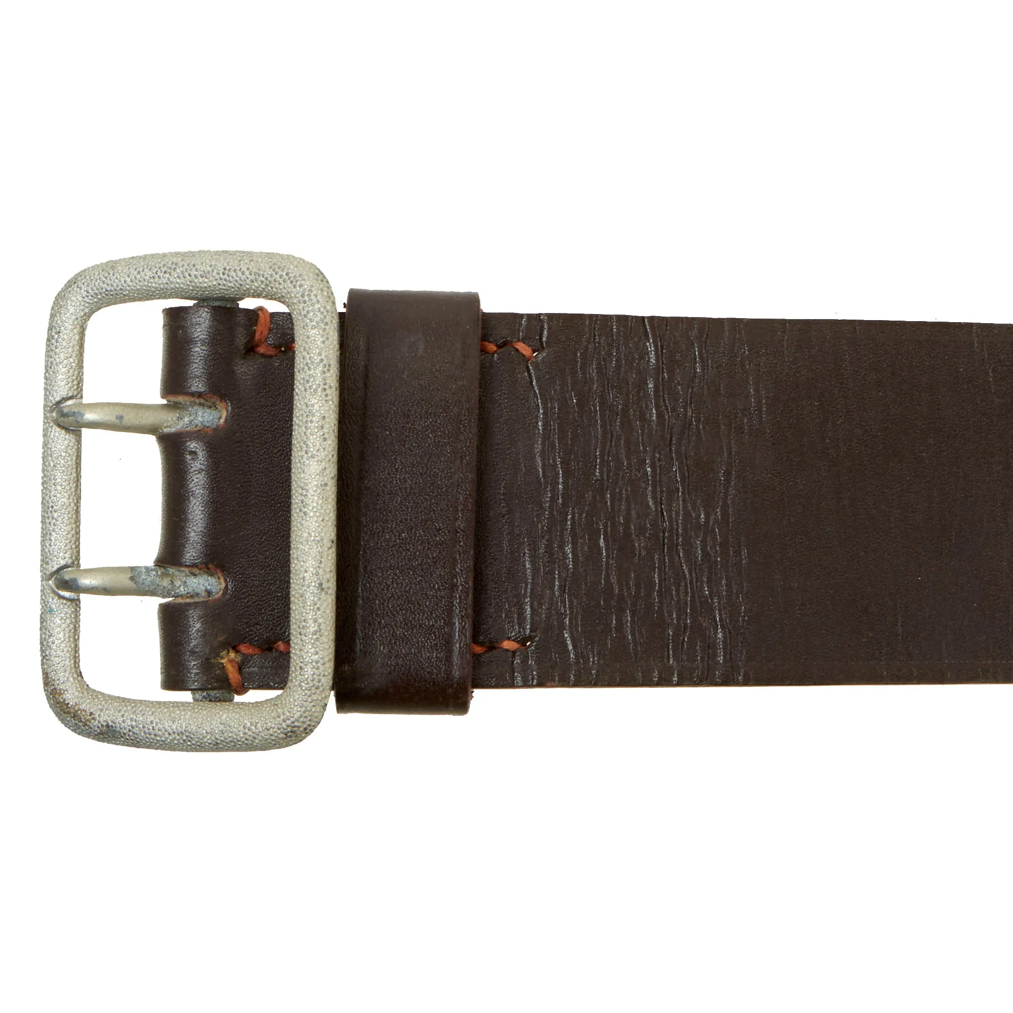 Original German WWII Army Heer Officers 45mm Preßstoff Faux Leather Open Claw Buckle Belt - RZM L2/1/40