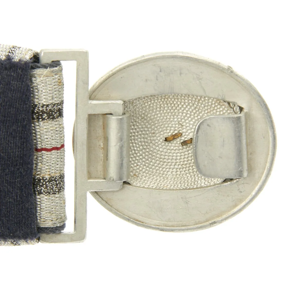 Original German WWII Luftwaffe Officer's Dress Brocade Belt with Aluminum Buckle