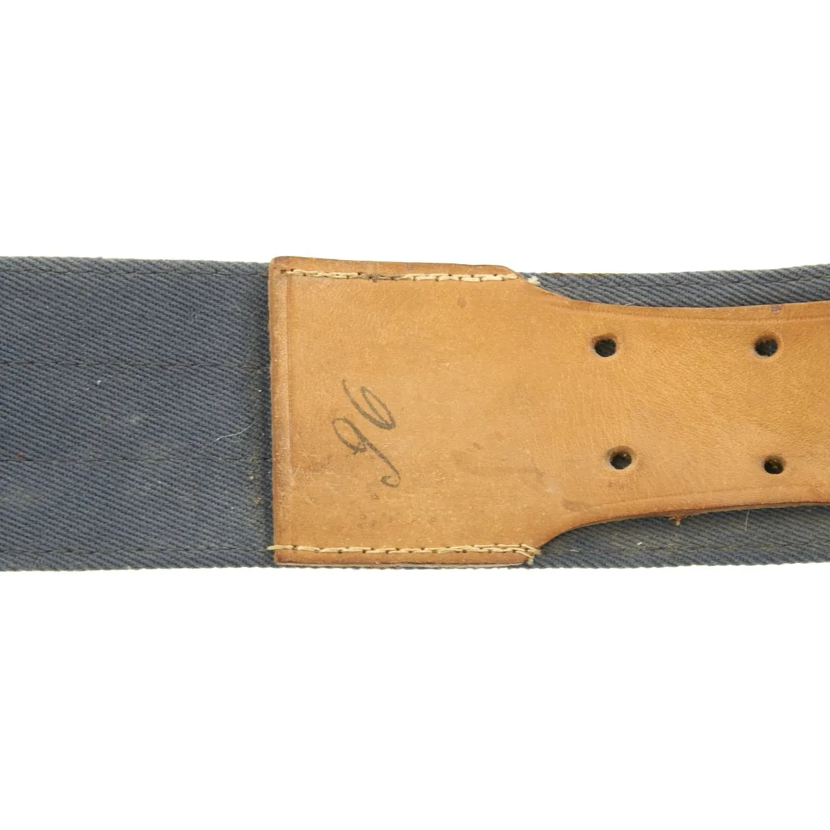 Original German WWII Luftwaffe Officer's Dress Brocade Belt with Aluminum Buckle