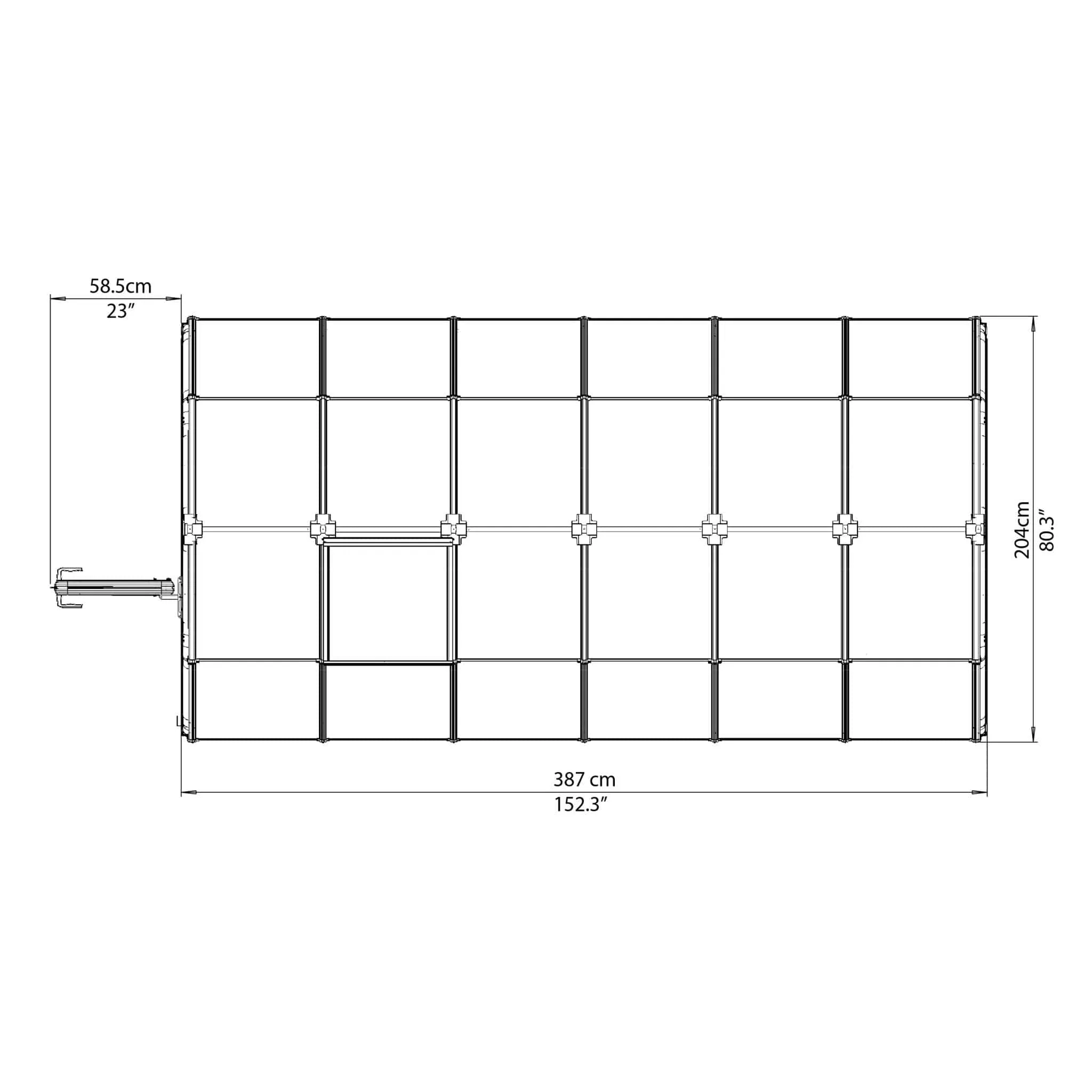 Palram - Canopia | EcoGrow Greenhouse Kit - 6 Ft Wide - Green With 6mm Twin-wall Polycarbonate Glazing