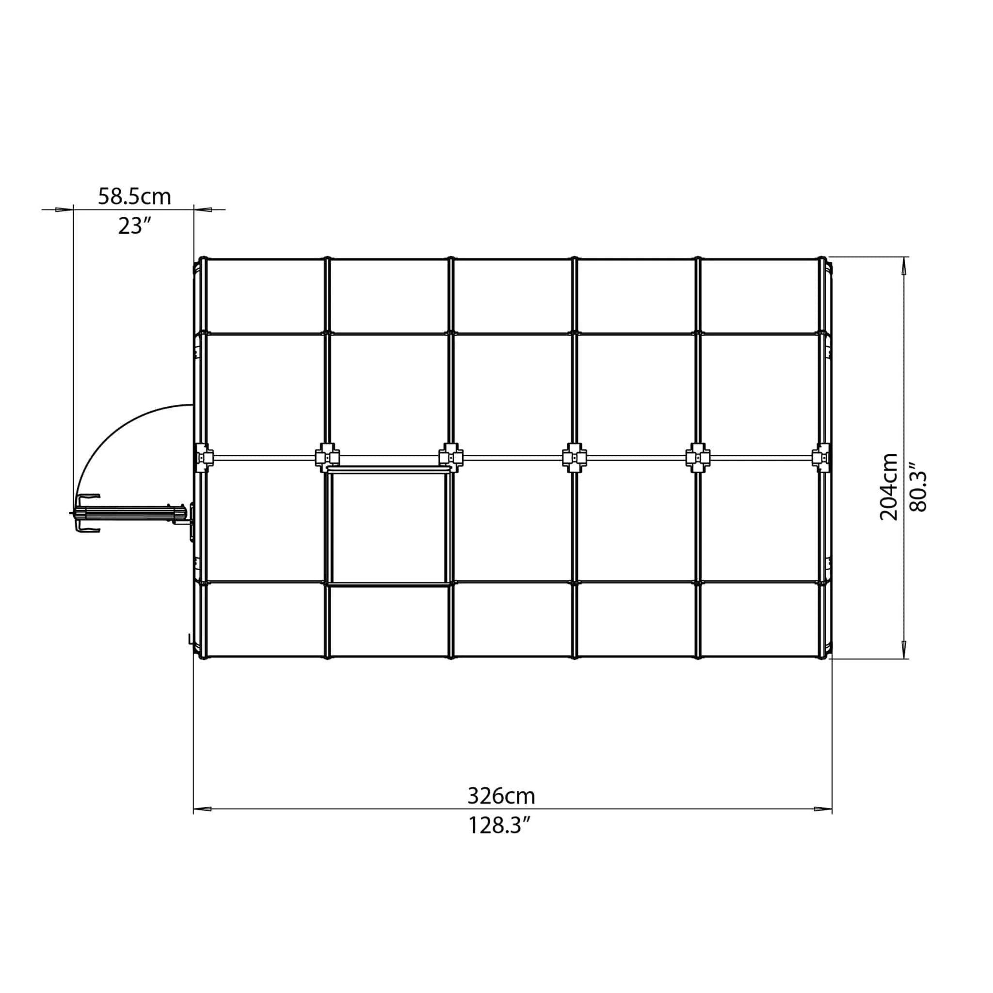 Palram - Canopia | EcoGrow Greenhouse Kit - 6 Ft Wide - Green With 6mm Twin-wall Polycarbonate Glazing