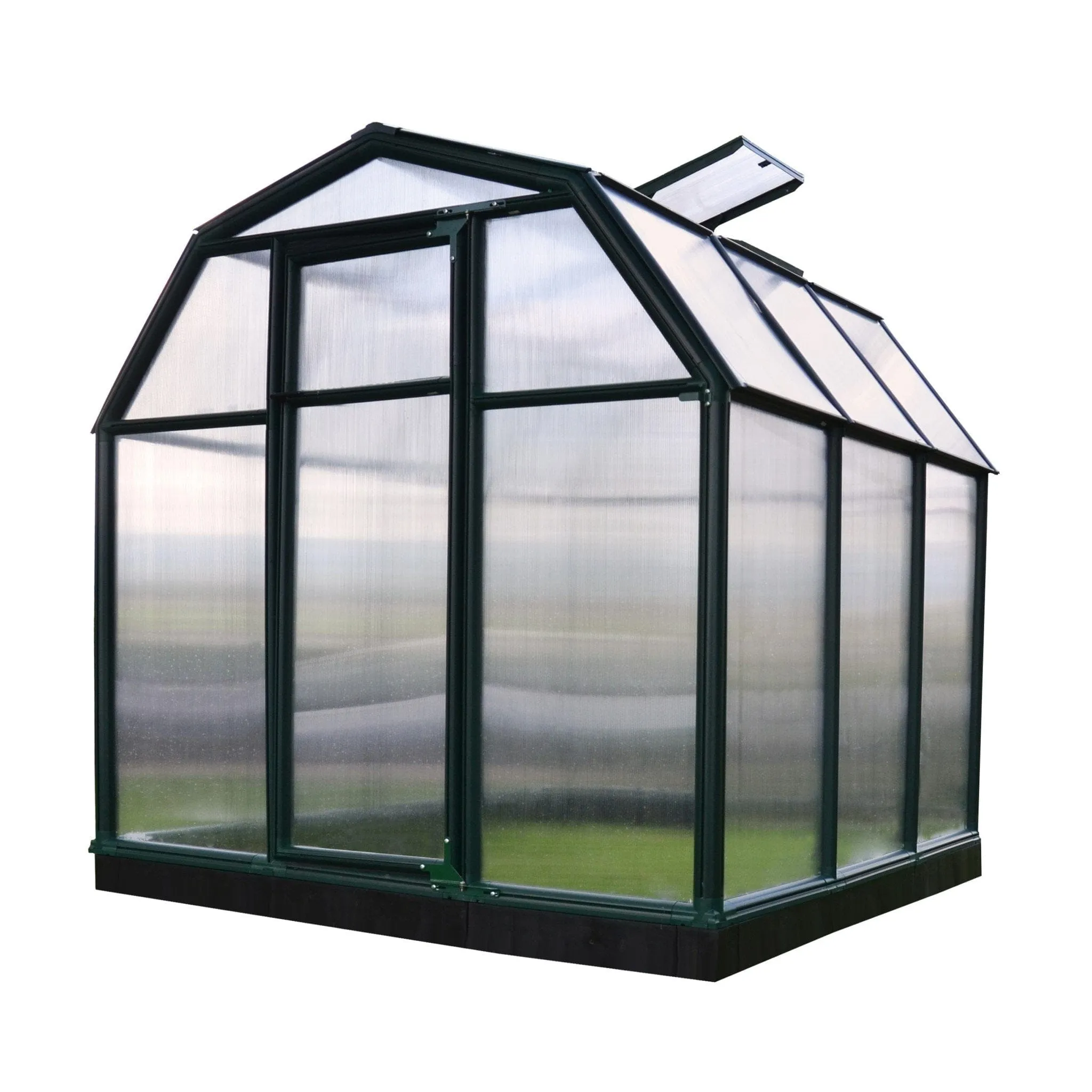 Palram - Canopia | EcoGrow Greenhouse Kit - 6 Ft Wide - Green With 6mm Twin-wall Polycarbonate Glazing