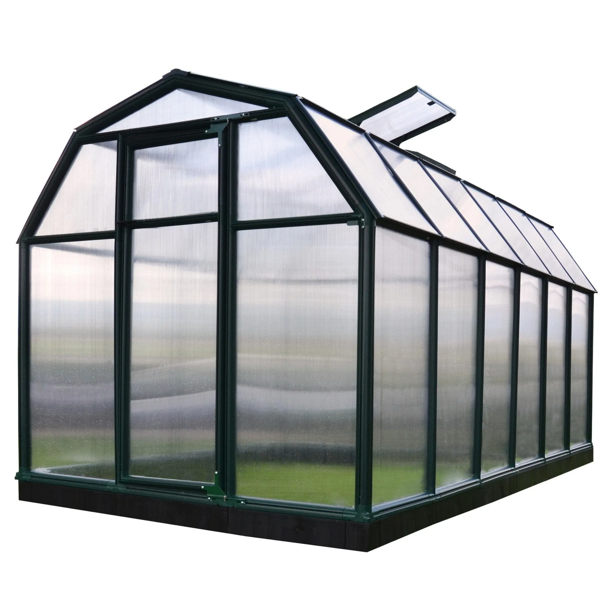 Palram - Canopia | EcoGrow Greenhouse Kit - 6 Ft Wide - Green With 6mm Twin-wall Polycarbonate Glazing