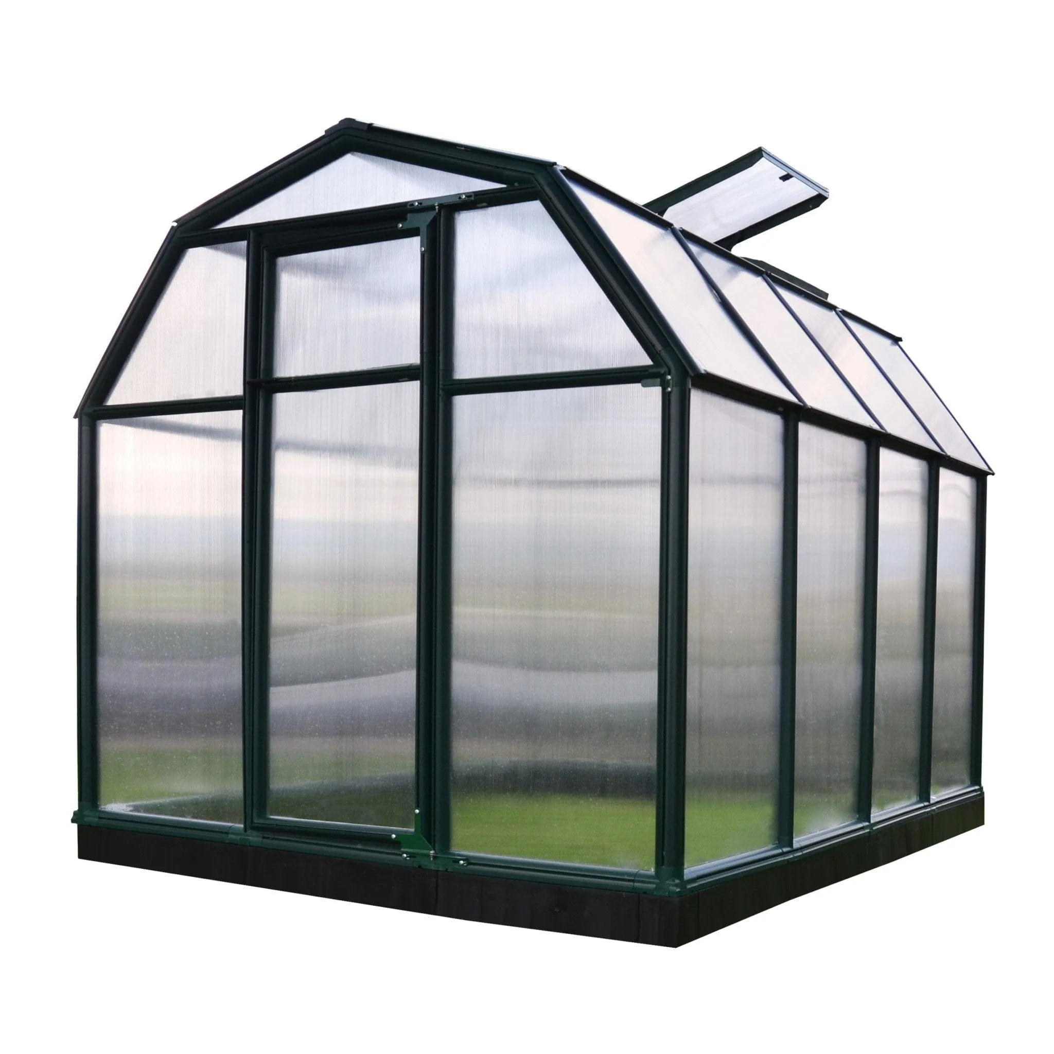 Palram - Canopia | EcoGrow Greenhouse Kit - 6 Ft Wide - Green With 6mm Twin-wall Polycarbonate Glazing
