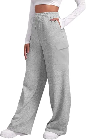 Pants for Women Baggy High Waisted Sweatpants Casual Pants with Pockets Soft