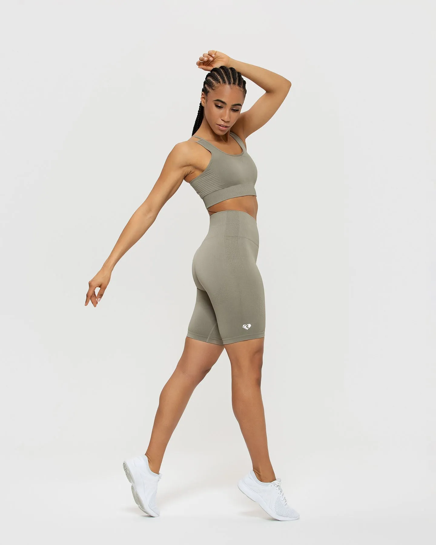 Power Seamless Cycling Shorts | Dark Taupe