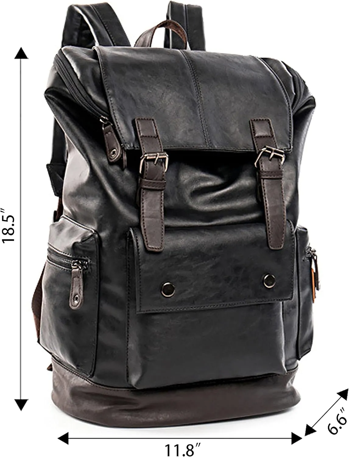 PU Leather Backpack for Men,Laptop Backpack for Travel College,Large Casual Daypacks for Women